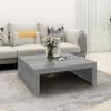 Coffee Table - VIDAXL - 100x100x35 Cm - Engineered Wood - Sonoma Grey - Contemporary Design