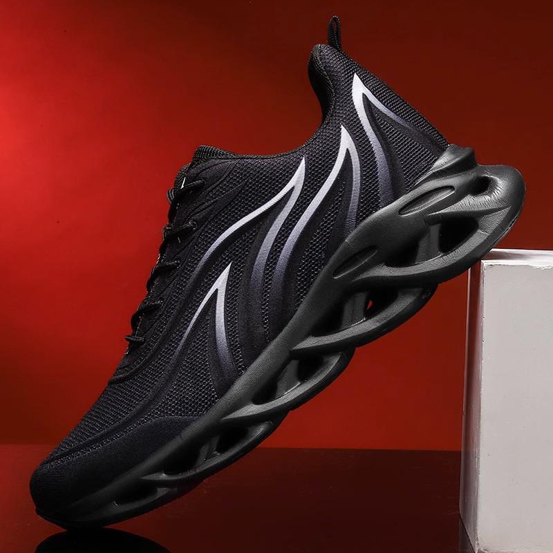 2023 Красные мужские дышащие кроссовки для бега на осень - молодежная модная спортивная обувь