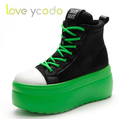 Женские летние дышащие удобные ботильоны на очень толстой подошве с сетчатой ​​поверхностью