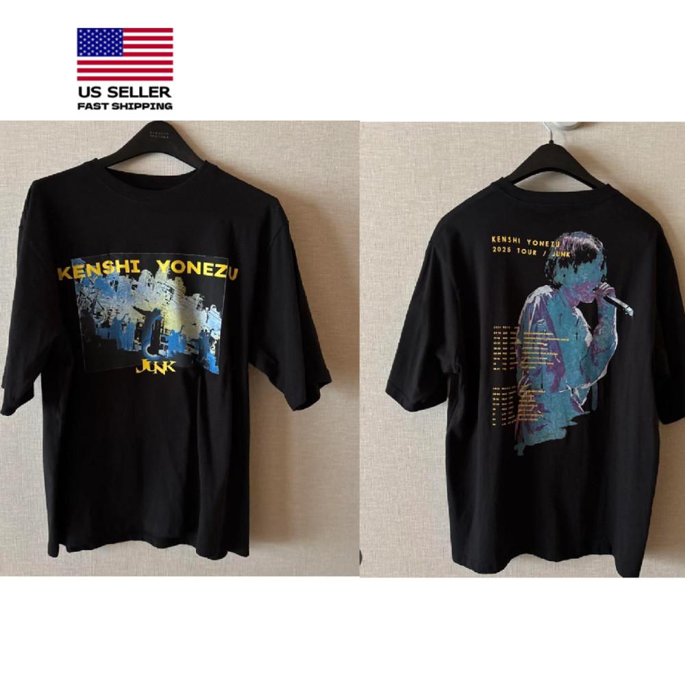Новая горячая футболка Kenshi Yonezu JUNK WORLD TOUR 2025, перепечатка, размеры от S до 5XL, подарок фанату, унисекс футболка
