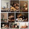 Vintage Nordic Country Kitchen Biscuit Bread Egg Still Life Art Poster Canvas Paintings Wall Art Pictures Home Decor