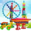Vibrant Snowflake Building Blocks For Kids Plastic Educational Toy Set 400-800 Pieces