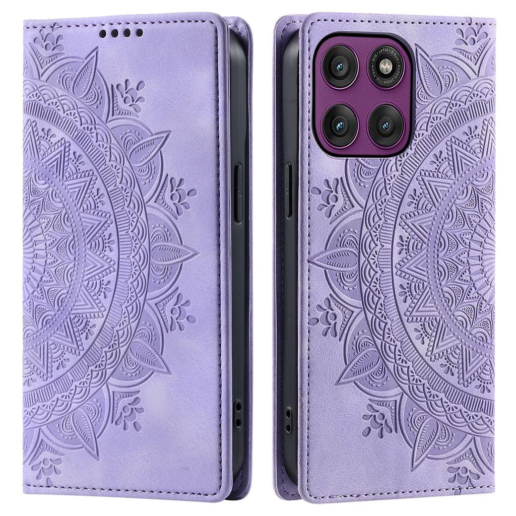For Motorola Moto G86 5G Case Magnetic Closing Leather Phone Cover Pattern Imprinted