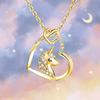 European & American Cute Colorful Diamond Heart & Unicorn Pendant Necklace for Children