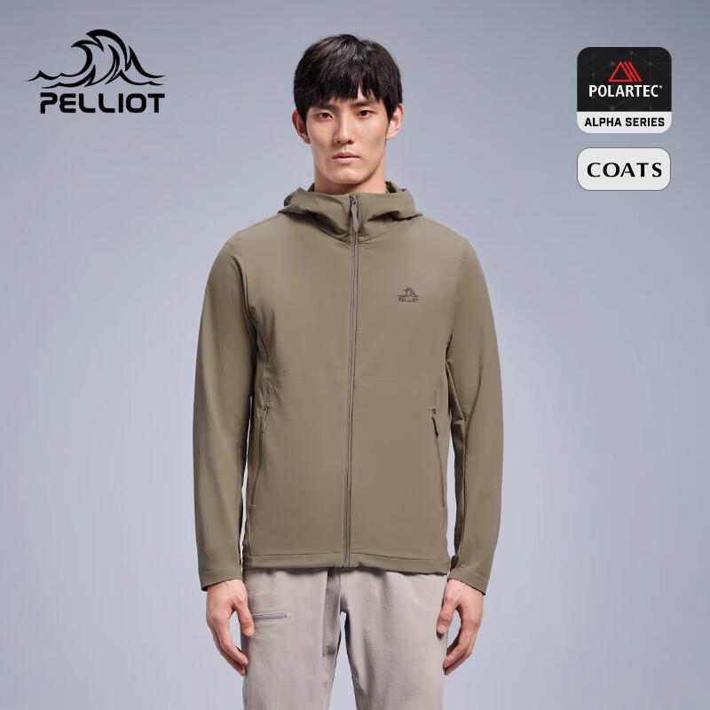 PELLIOT Мужская ветрозащитная куртка софтшелл с высокой эластичностью для пешего туризма