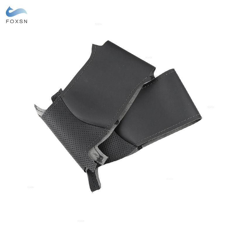 Car Accessories Braid Steering Wheel Black Leather Cover Hand Sewing For BMW E46 E39 X5 E53 Z3 E36 2000 2001