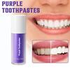 30ML Purple-color Teeth Whitening Toothpaste Teeth Stain Removal Gums Care Deep Cleaning Color Corrector Brightening Toothpaste