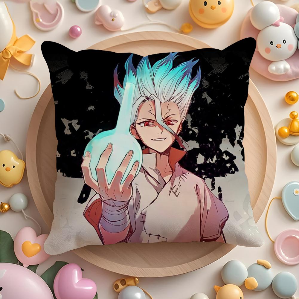 DDrstone Anime Cushion Cover Plush Fabric Soft DoubleSided Printed Sofa Warm Winter Home Gift Pillow Cover