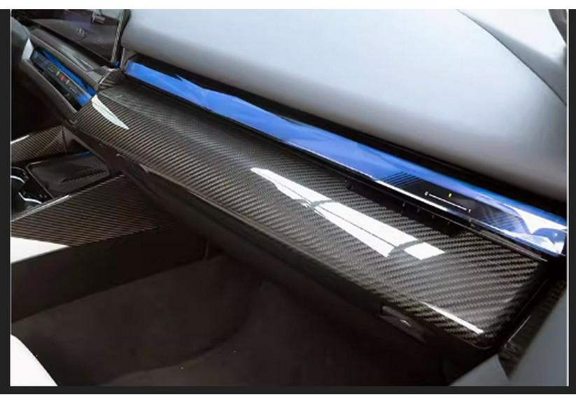 BMW 5 Series Carbon Fiber Interior Trim Kit: Center Console & Dashboard Strips for G60/G68