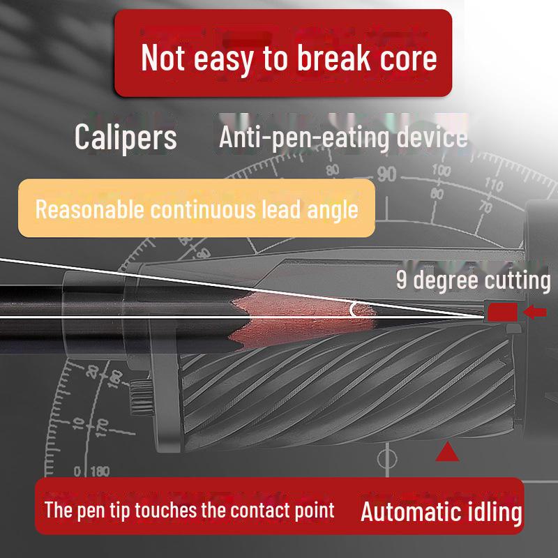 Точилка для древесного угля и художественных карандашей с ручным приводом и автоматической подачей