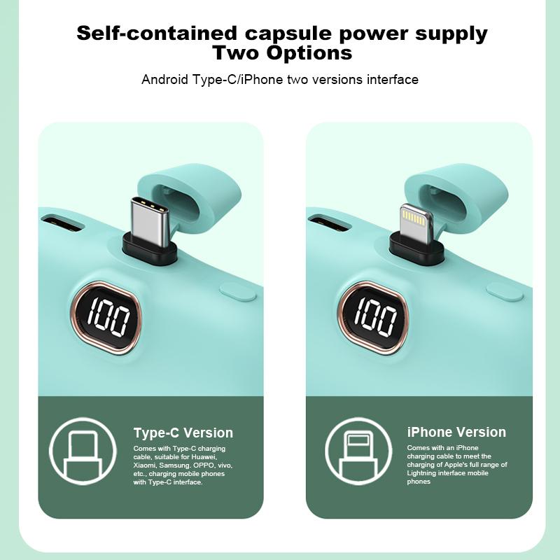 QGeeM Мини Power Bank 5000 мАч PowerBank QC PD Быстрая зарядка для iPhone 14 13 12 Внешний аккумулятор Портативное зарядное устройство для Samsung Xiaomi