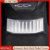 Stainless Steel Car Rear Armrest Anti-kick Foot Pedal Cover Trim Sticker for Volkswagen VW T-Roc TROC 2017 - 2022