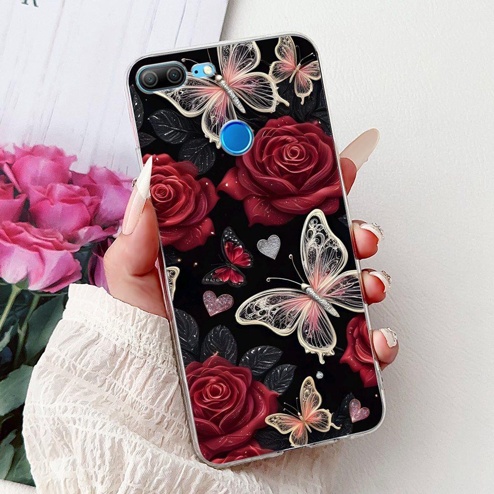 Прозрачный чехол для Honor 9 Lite Милый Кот Модные Цветы Смешная Расписная Задняя Крышка Для Чехла Телефона Honor 9Lite LLD-L21 LLD-L31 LLD-L11