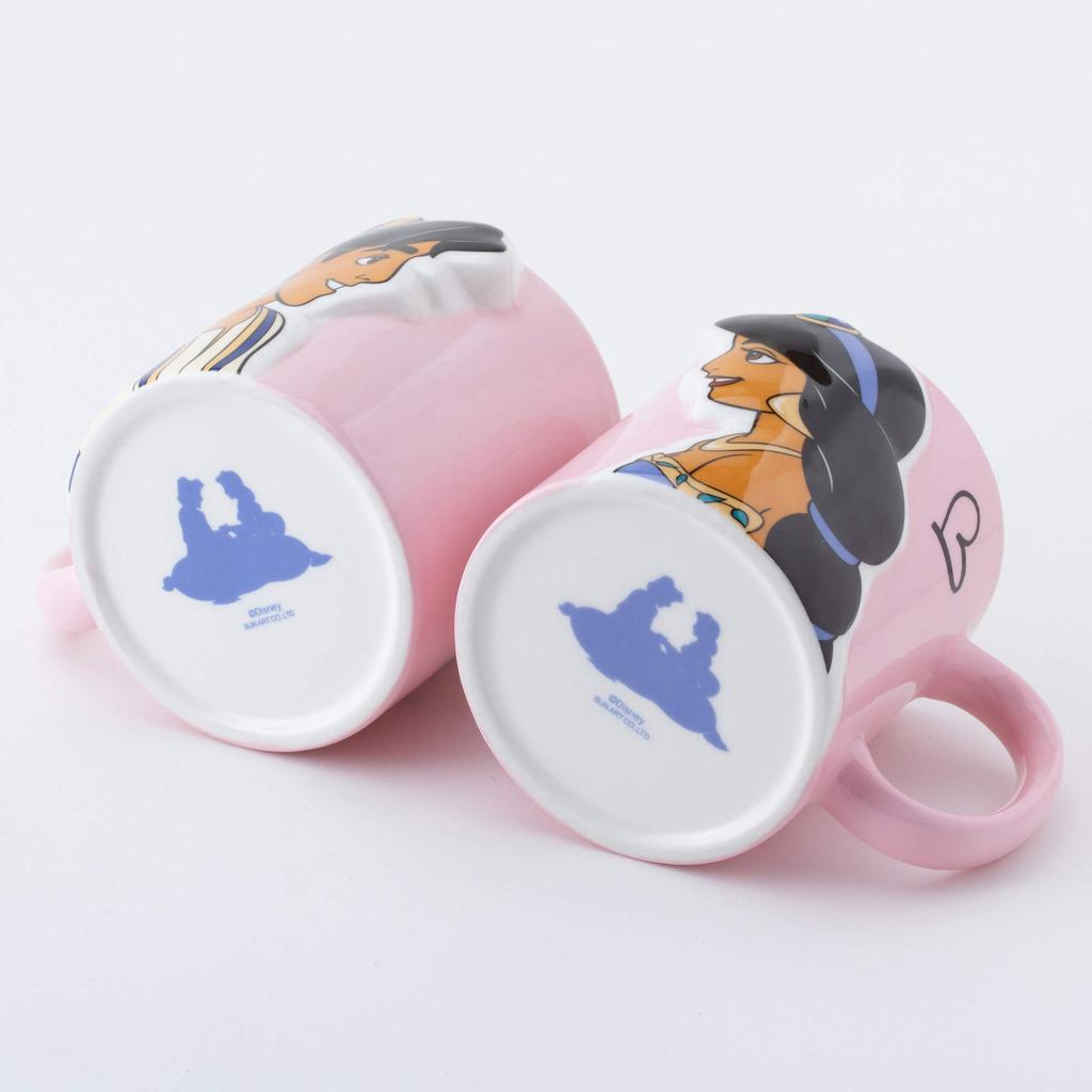 Disney "Aladdin" Jasmine & Aladdin Kissing Pair Mugs 300ml (san2577)