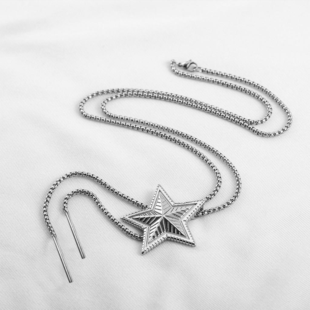 Кулон в стиле боло, стильное ожерелье, такое же ожерелье, как у инфлюенсеров, стильный чокер со сверкающим лариатом в виде звезды
