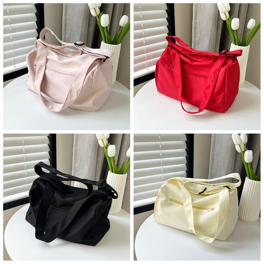 Canvas Crossbody Tote Bags Solid Color Luggage Bag Underarm Bag Sports Shoulder Bag Women