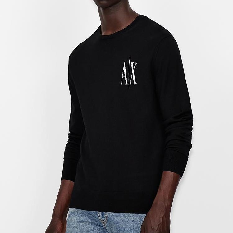 ARMANI EXCHANGE Intarsia Logo Wool Jumper 8NZM4R-ZM8AZ