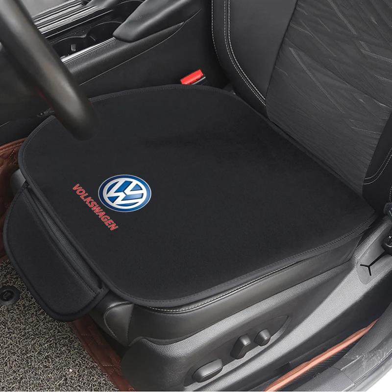 2026 Hot For VW VOLKSWAGEN Car Seat Cushion Non-Slip Cover Ice silk Velvet Plush For VW Volkswagen Golf Polo Passat Touran Jetta
