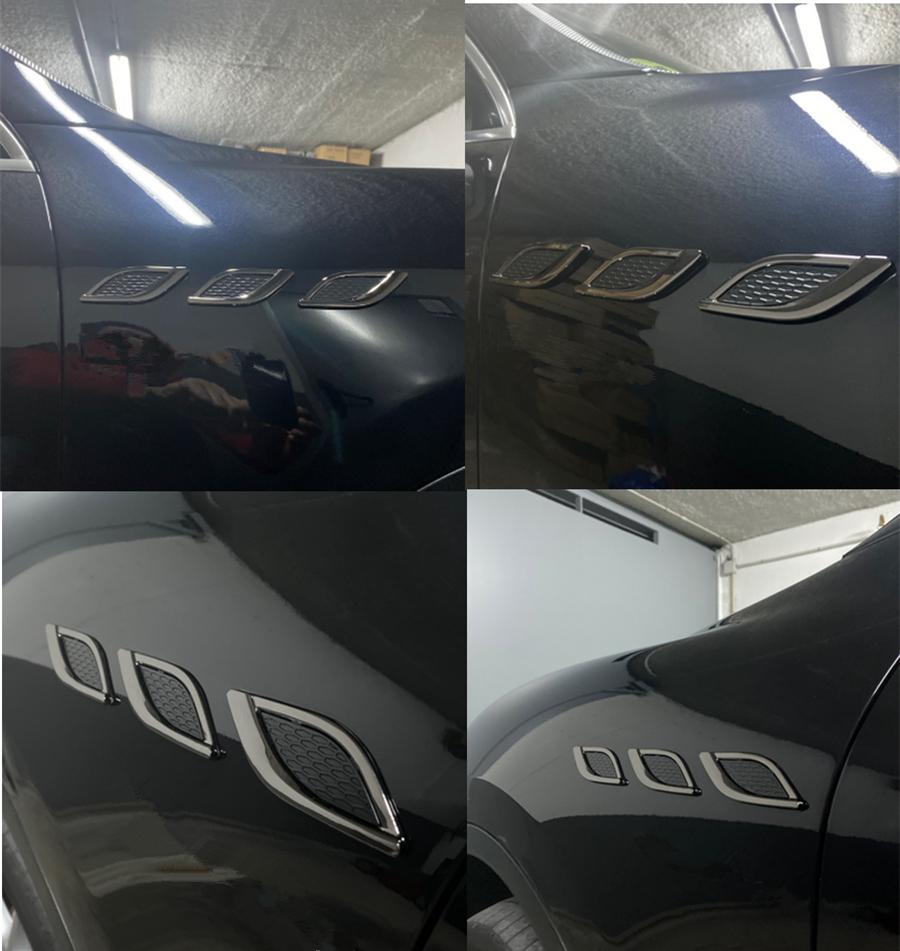 Автостайлинг 3D Акулий жабр Боковое вентиляционное отверстие Декоративная наклейка Металл Хром Тонкая отделка