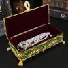 Прямоугольная шкатулка для хранения ожерелий Европейский стиль Большой размер Органайзер Эмалированный сплав Шкатулка для хранения серег и колец Витрина для туалетного столика