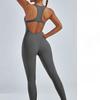European & American Sexy Backless Yoga Jumpsuit - High Elastic, One-Piece Trousers for Outdoor Activities