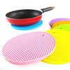 18*18cm Durable Silicone Round Non-slip Heat Resistant Mat Cushion Placemat Pot Holder ARI