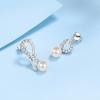 925 Silver Stud Earrings Women'S, Fashion 5A Freshwater Pearl Flawless Platinum Stud Earrings Moissanite Earrings