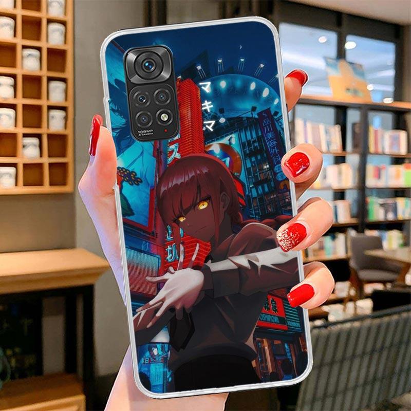 Чехол для телефона Chainsaw Makima Power Cover для Xiaomi Redmi Note 15 14 13 12 11 10 Pro Plus 14S 12S 11S 11T 11E 10S Мягкие Fundas Shel