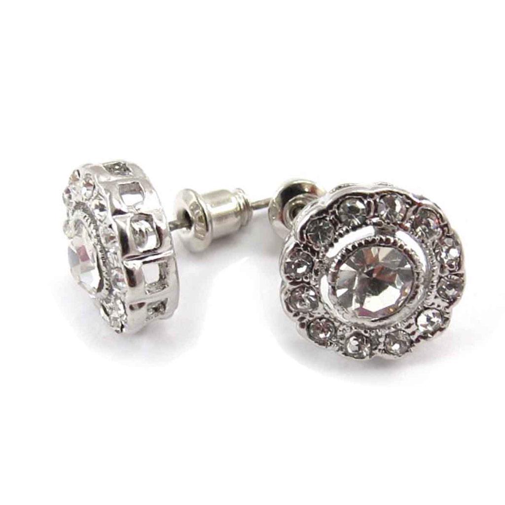 Les Trésors De Lily [J7841] — Белые дизайнерские серьги «Сисси» (12 мм)