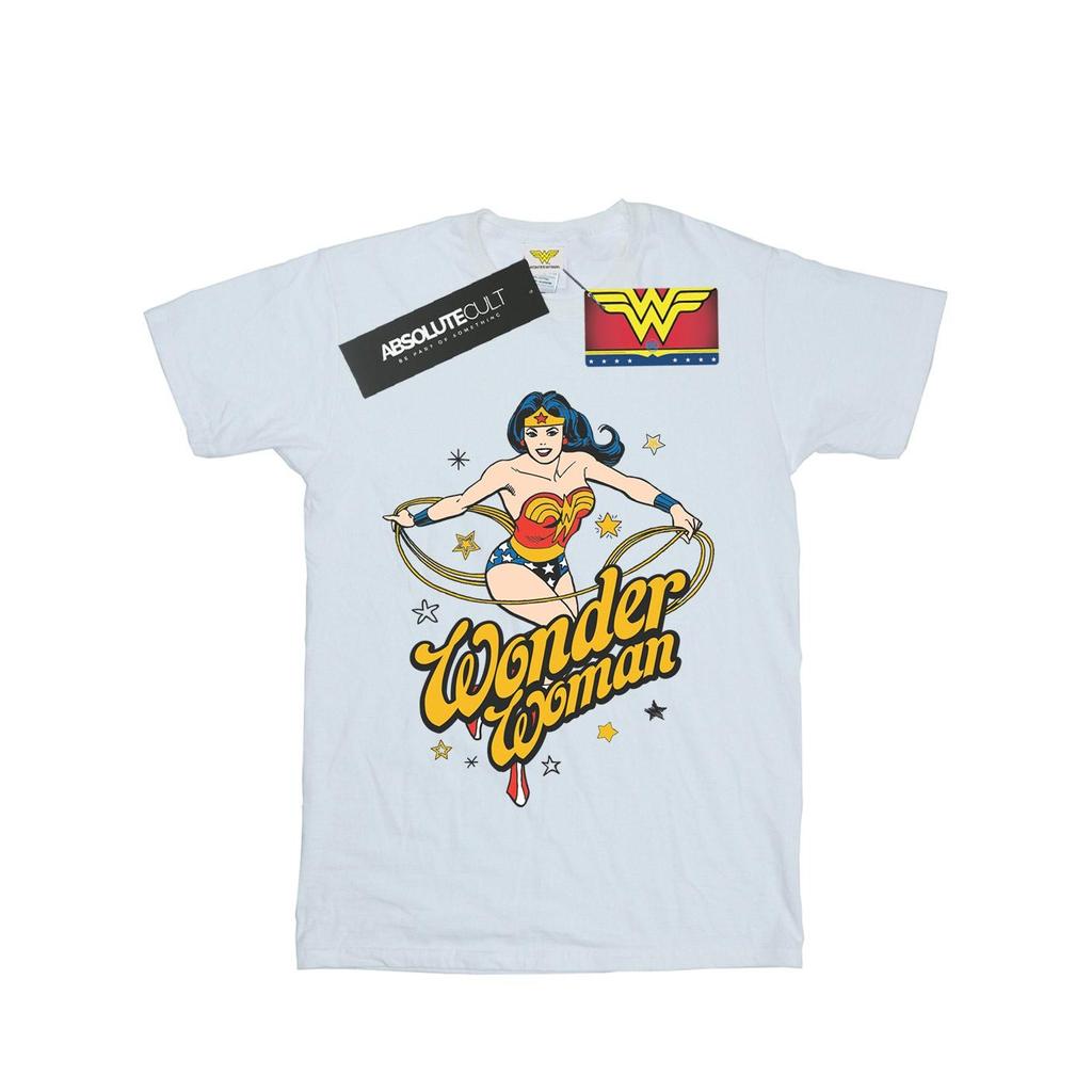 DC Comics Womens/Ladies Wonder Woman Stars Cotton Boyfriend T-Shirt