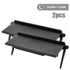 2pcs Screen Top Shelf Computer Monitor Riser Desktop Stand Tv Rack Storage Holder Desk Multifunction Home Office Storage Rack