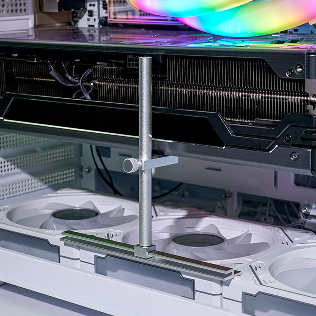 Держатель видеокарты, выдвижной регулируемый держатель графического процессора, алюминиевый держатель видеокарты для компьютерного компонента, подставка для графического процессора