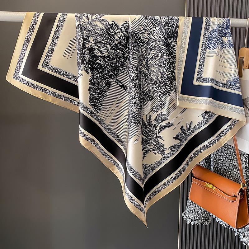 Новый хлопковый хиджаб, шарф на шею, 90*90 см, большой квадратный платок, шали и накидки, фуляр, мягкая весенняя бандана