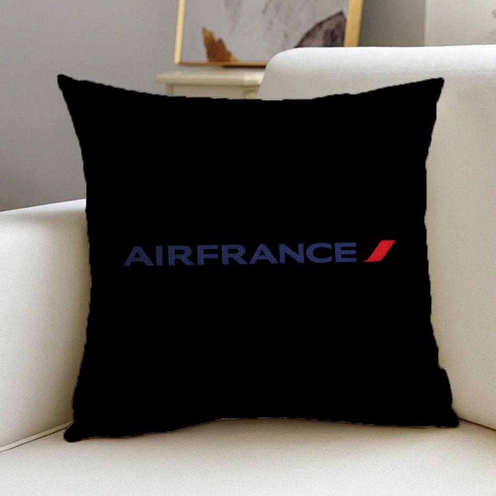 A-Air F-France Cushion Cover Natural Linen Pillowcase Set, All-In-One Decor For Sofa, Bedroom & Chair