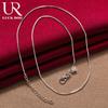 925 Sterling Silver Solid Clover Pendant Box Chain Fashionable Wedding Jewelry