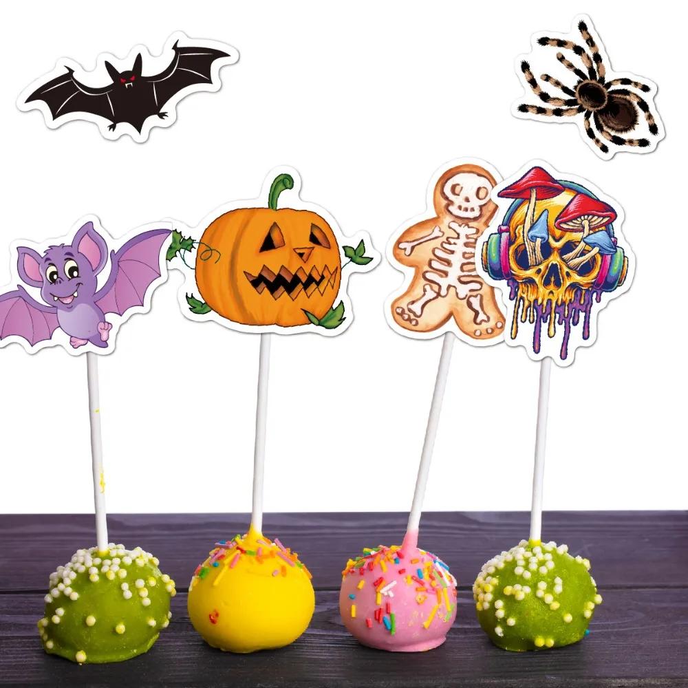 2026 50pcs Laser Flash Halloween Stickers Holographic Vinyl Trunk Mug Cup Sticker Waterproof Removable Sticker Halloween Decor