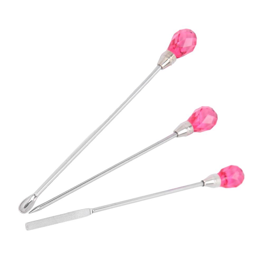 3 Pcs Portable Nail Art Stirring Rod Professional Nail Art Spatula Salon & home DIY use