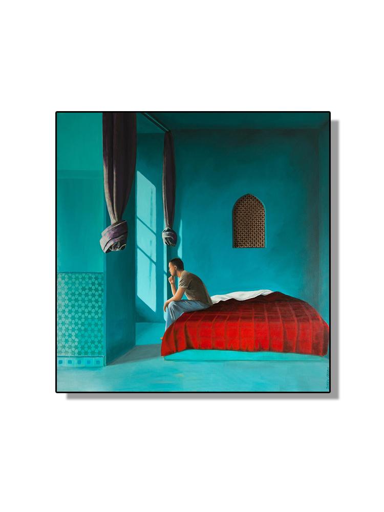 Famous David Hockney Abstract Landscape Poster Canvas Painting Swimming Pool Ocean Window Wall Art For Living Room Home Decor