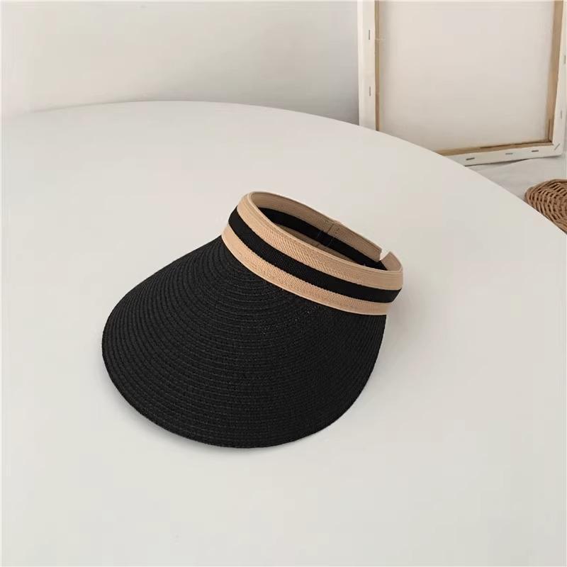 Hua Shaojiang Shuying Empty Top Hat Women's Summer Hat Traveling Seaside Sunscreen Shade Straw Hat Ropless Sun Hat