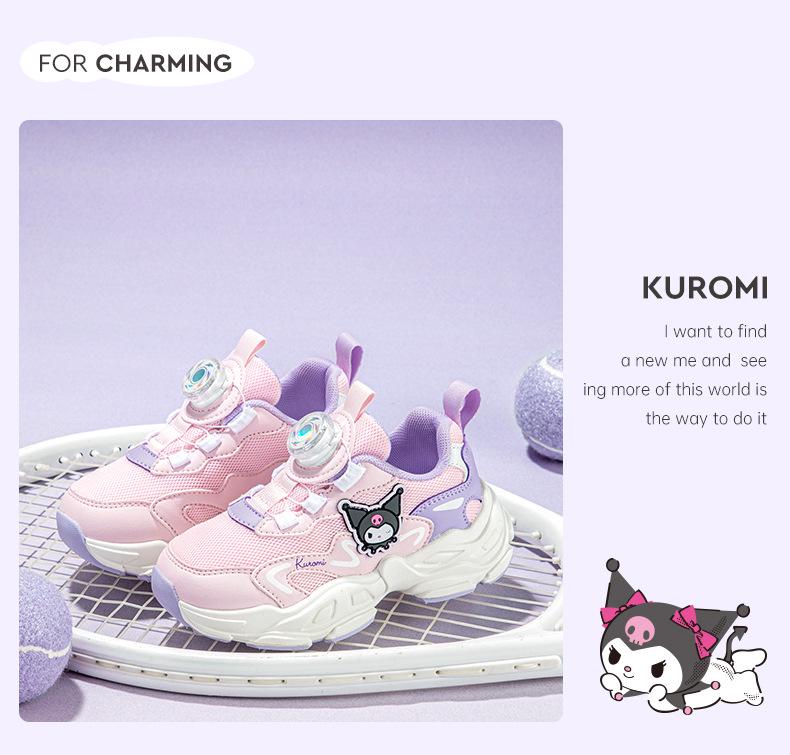 Детские дышащие кроссовки Hello Kitty - Коллекция Осень 2025 с модным дизайном Kuromi