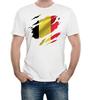 Torn Belgium Flag Men's T-Shirt Brussels Country National Football