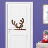 Christmas Decorations Felt Cloth Cartoon Door Stickers Shop Window Decorative Ornament Decor Xmas Elk Door Decals