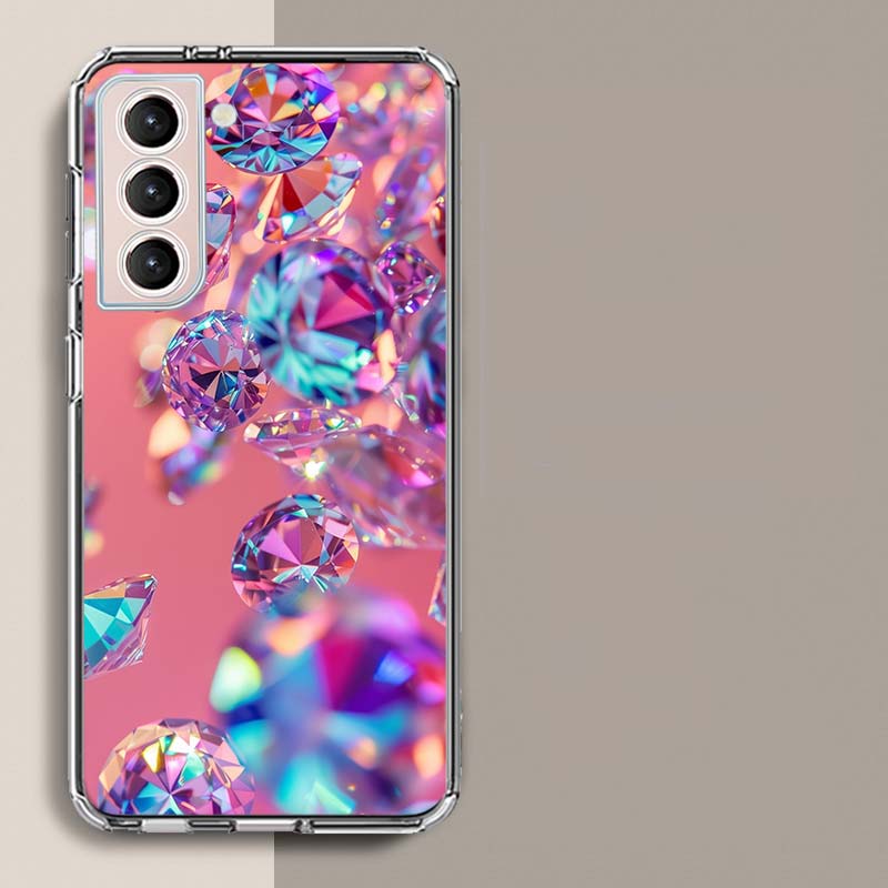 Сверкающий и Ослепительный Алмазный Камень Чехол для Телефона Для Samsung Galaxy S25 Edge S24 S23 FE S21 S20 S10 Plus S22 S26 Ultra Чехол Cl