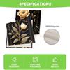 1 шт. Черно-золотая дорожка на стол с цветочным узором, украшенная золотыми цветами, листьями и золотыми бусинами, подходит для декора в стиле легкой роскоши