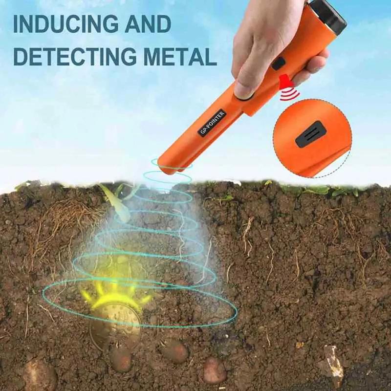 Handheld Metal Detector Pinpointer with Precise Positioning - Orange, Green, Black for Security Inspections