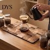 Сушильная подставка для кухонной раковины, 3D-подставка под посуду с текстурой дерева, Впитывающая подставка из диатомита для быстрой сушки столешницы, Нескользящая, термостойкая, декоративная подставка под чашку, кофе на столешницу