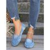 2024 Women's Large Size Denim Toe Slip-On Shoes
