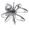T&T Fashion Women Rhinestone Faux Pearl Spider Brooch Pin Corsage Lapel Jewelry Gift