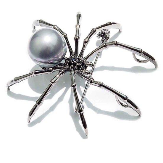 T&T Fashion Women Rhinestone Faux Pearl Spider Brooch Pin Corsage Lapel Jewelry Gift