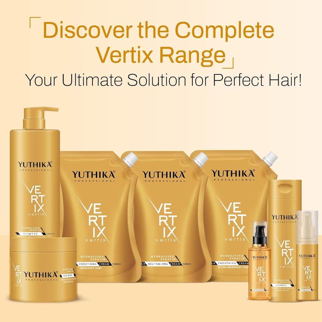 Yuthika Профессиональная маска для волос Vertix с гидролизованным кератином 150 мл для восстановления сухих и поврежденных волос